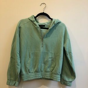 Pacsun (LA Hearts) - Green Quarter Zip Sweatshirt